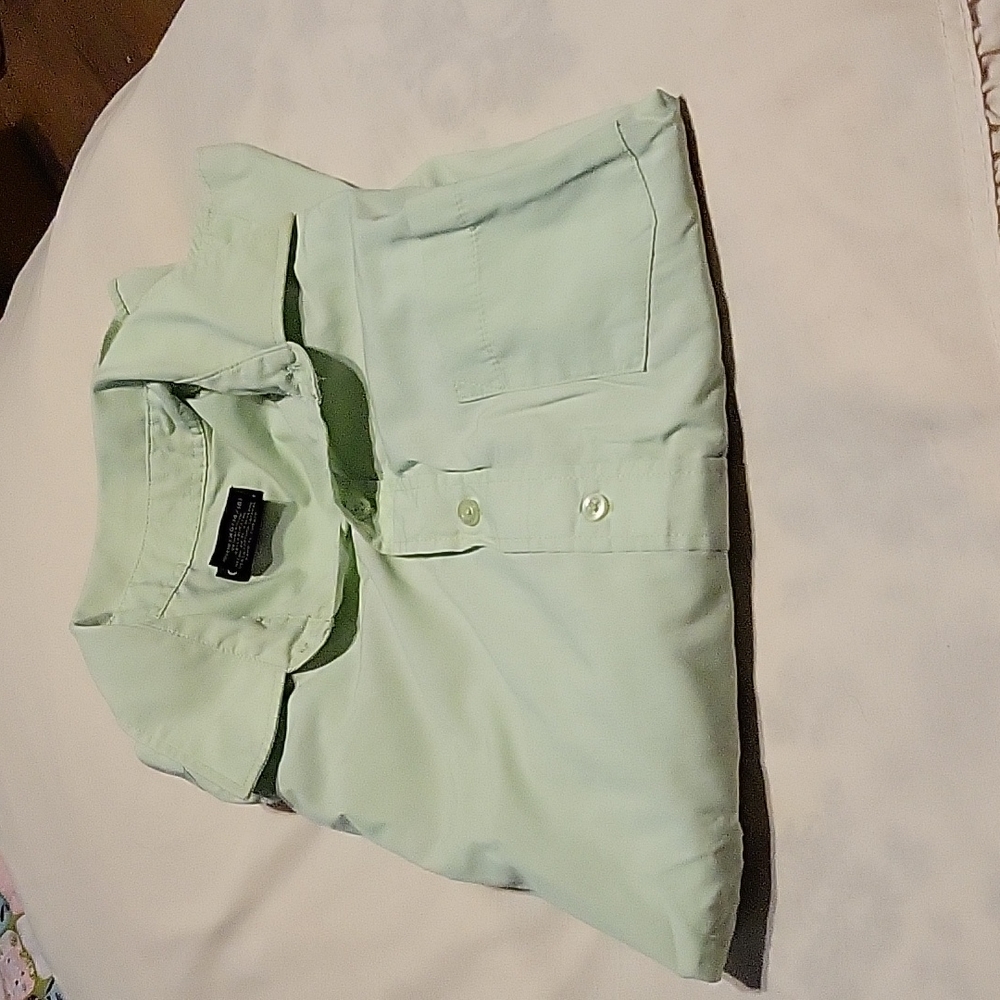 GEORGE brand, long sleeve dress shirt. Light pastel green. Size XL 14/16